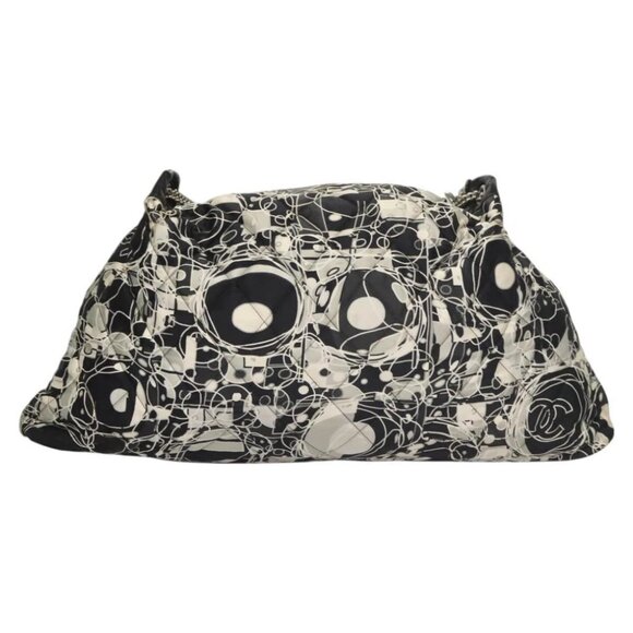 CHANEL Matelasse Chain Shoulder Bag Silk Black CC - Picture 3 of 14